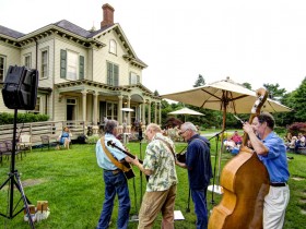 Musicians playing outside